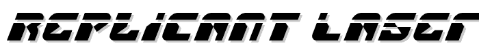 Replicant Laser Italic font